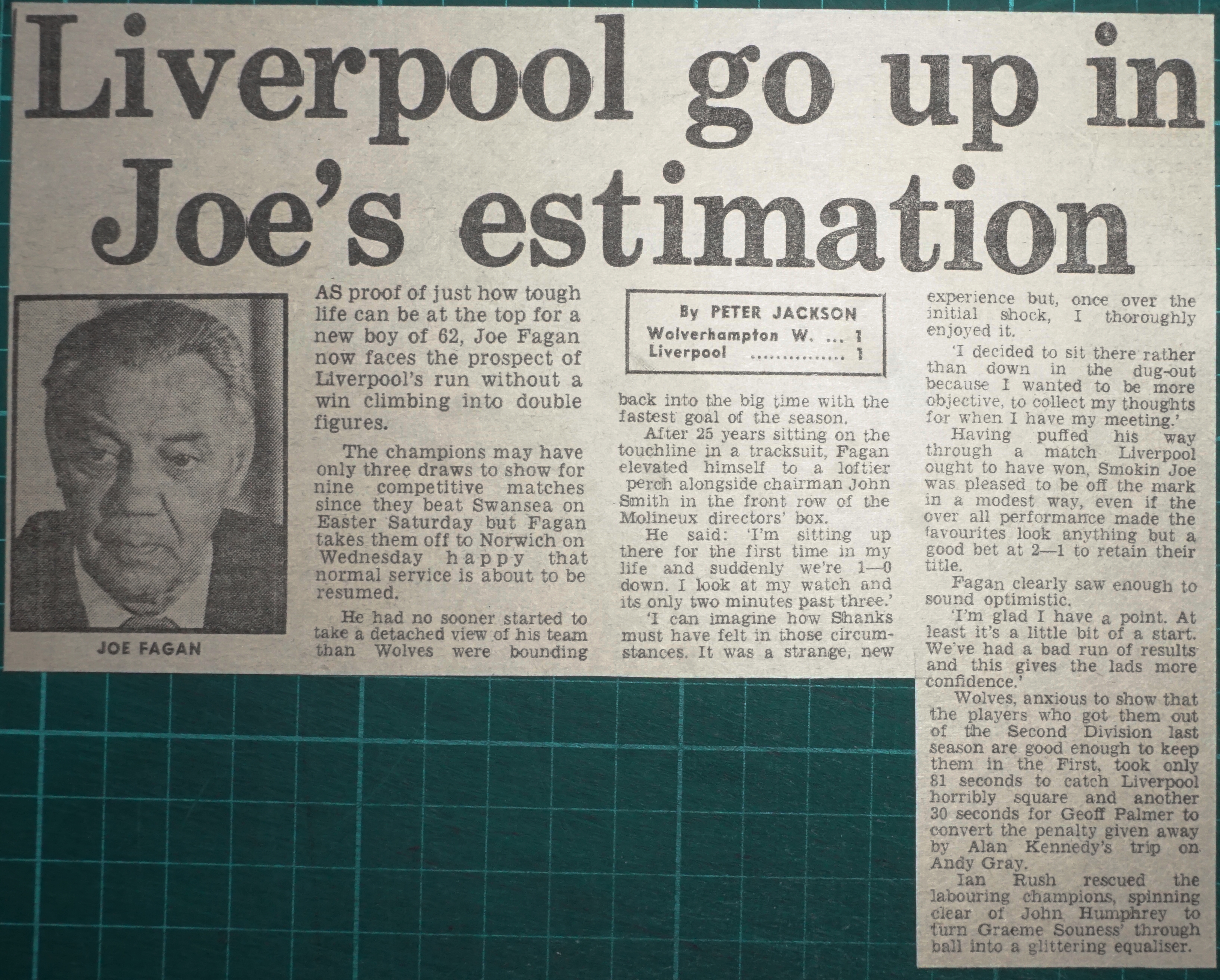 Liverpool go up in Joe's estimation